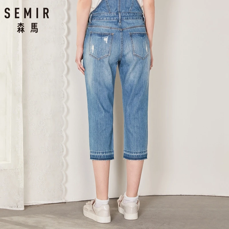 SEMIR Модный женский джинсовый комбинезон Женская Летняя мода свободные джинсы