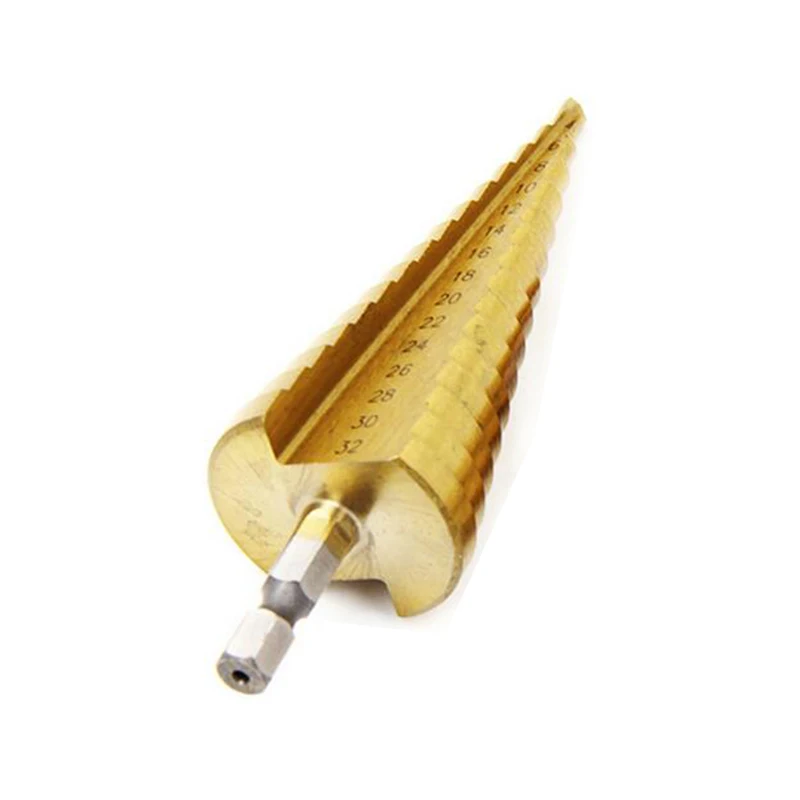 drill bit step drill nail Cutter 4-12/20mm HSS Steel Cone Drill Bit Set HSS Steel Step Sharpening mini sharpening drill chuck