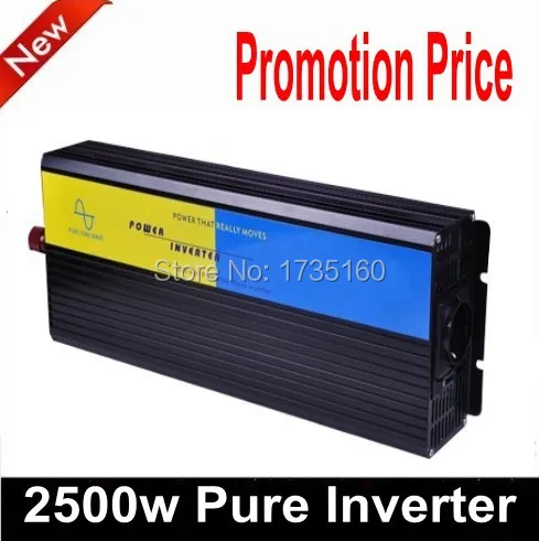 

2500W Power Inverter Pure Sine Wave DC 24V to AC 220V Solar Power Inverter Peak Power 5000W DHL Free Shipping