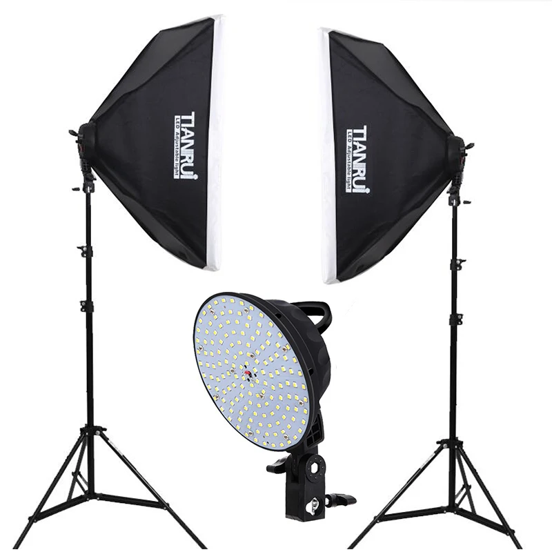 Prix pour LED Continue Photographie Kit D'éclairage 2x5500 K LED Lumières 2x50x70 cm Softbox + 2x Stand de lumière + 1.6*2 M toile de fond pour photo studio Prix pour LED Continue Photographie Kit D'éclairage 2x5500 K LED Lumières 2x50x70 cm Softbox + 2x Stand de lumière + 1.6*2 M toile de fond pour photo studio