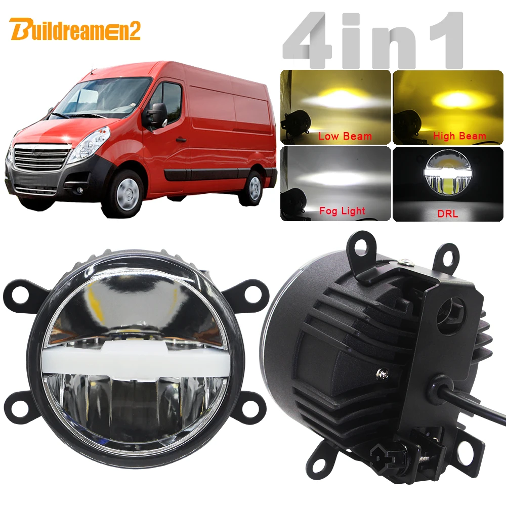 

30W Car LED Light Assembly Fog Lamp Headlight High Beam Low Beam DRL With Harness Wire 5000LM 12V For Opel Movano 2000-2010