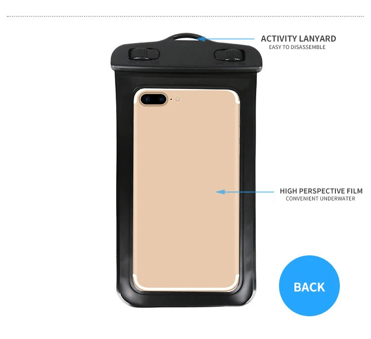 Сумки для плавания универсальные водонепроницаемые чехлы для сотовых телефонов Портативная сумка удобная в использовании Легкая водонепроницаемая сумка для дайвинга