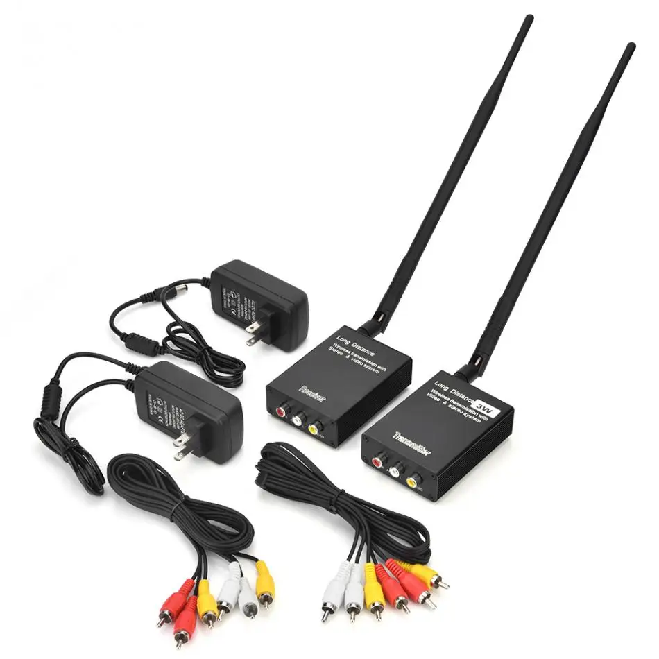 2.4G Wireless Audio Video Transmitter And Receiver Black AV Sender For