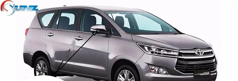 Черная декоративная зеркальная Крышка для Toyota Ki Jang Innova, боковое зеркальное покрытие для Toyota Innova Fortuner Rav4 Hilux Ycsunz