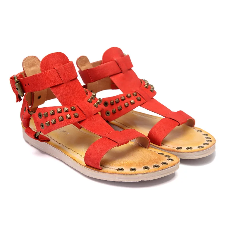 

Artdiya genuine leather women shoes handmade shoes Summer new casual sandals women models open toe shoes flat bottom beach shoes