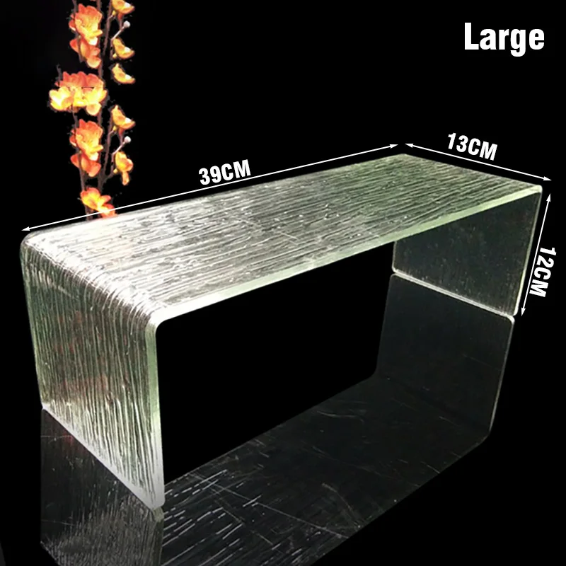 Сашими поднос акриловый суши стенд демонстрационная полка буфет прозрачный торт Рождественская столовая посуда пищевая тарелка 3 разных размера 1 шт - Цвет: big