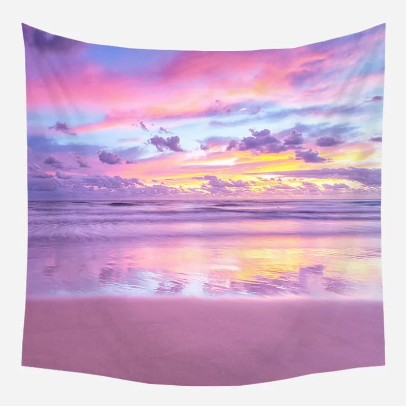 mling 1pcs 95*73cm Pink Romantic Wall Cloth Tapestry Polyester Hanging Wall Carpet Decorative Tablecloth Blanket Home Decor