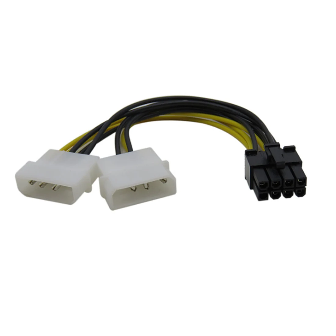 

Cable adapter 1pcs 2 ide Dual 4pin Male to 8 Pin Female ide Power Cable Adapter Connector For Video Card