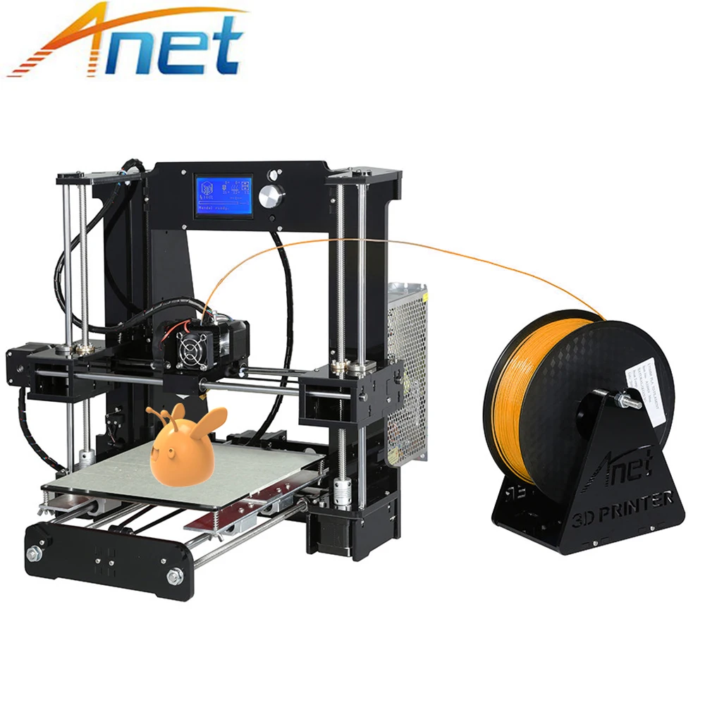 Скидка Дешевые Anet A6 A8 3d принтер легко собрать Высокая точность Reprap Prusa i3 3d принтер комплект DIY с PLA 10 м нити 3D Drucker