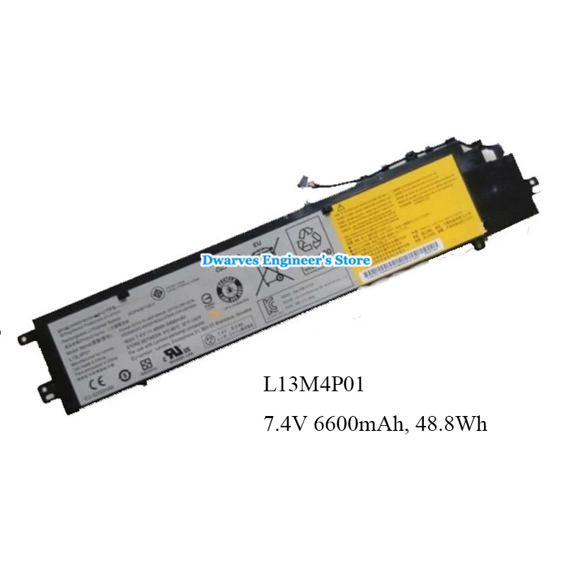 6600 мА/ч, 48.8Wh L13M4P01 Батарея для lenovo Y40-80 Y40-70 S41-70-ISE S41-70-ISE S41-70-ITH S41-70AM-IFI L13C4P01 L13L4P01