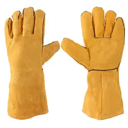 Новые рабочие перчатки из воловьей кожи мужские рабочие сварочные перчатки защитные садовые спортивные износостойкие перчатки