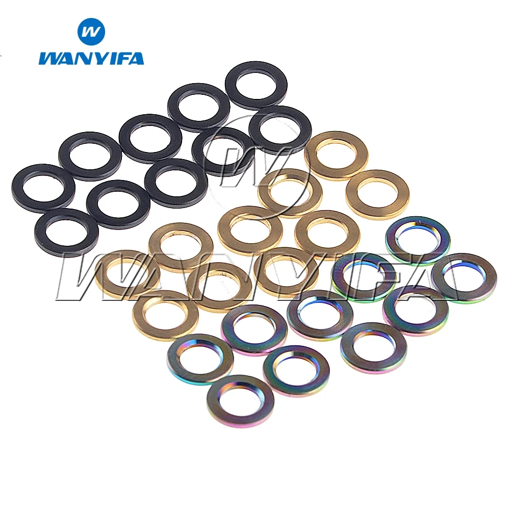 10Pcs Titanium M6 Flat Washer Bolt-Washers Gaskets Grade 5 Ti-6Al-4V 10Pcs Titanium M6 Flat Washer Bolt-Washers Gaskets Grade 5 Ti-6Al-4V