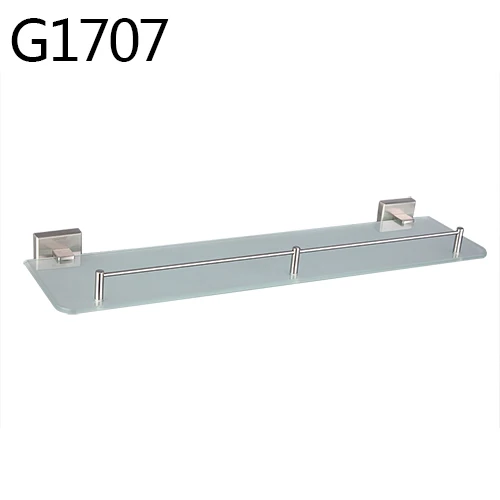 GAPPO, высокое качество, настенные полки для ванной комнаты, стеклянная полка для комнаты отдыха, аксессуары в двух крючках G1707 - Цвет: G1707