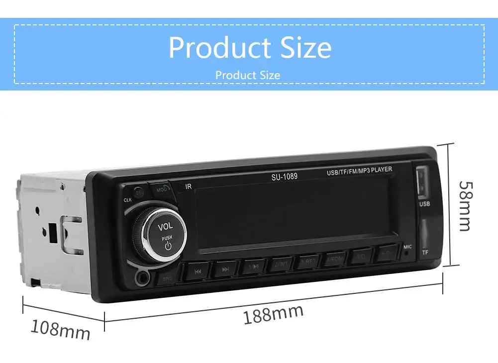 Магнитола автомобильная Bluetooth 1 Din USB/AUX/FM/AM|MP3-плеер для авто| |