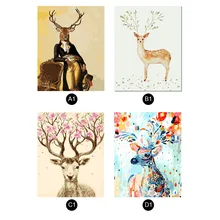 DIY Цифровая живопись ручная роспись Гостиная декоративная картина «Животные» 40* см 50 см олень Серия без рамки
