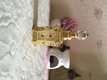

Middle East pagoda golden oil bottle vintage perfume bottle