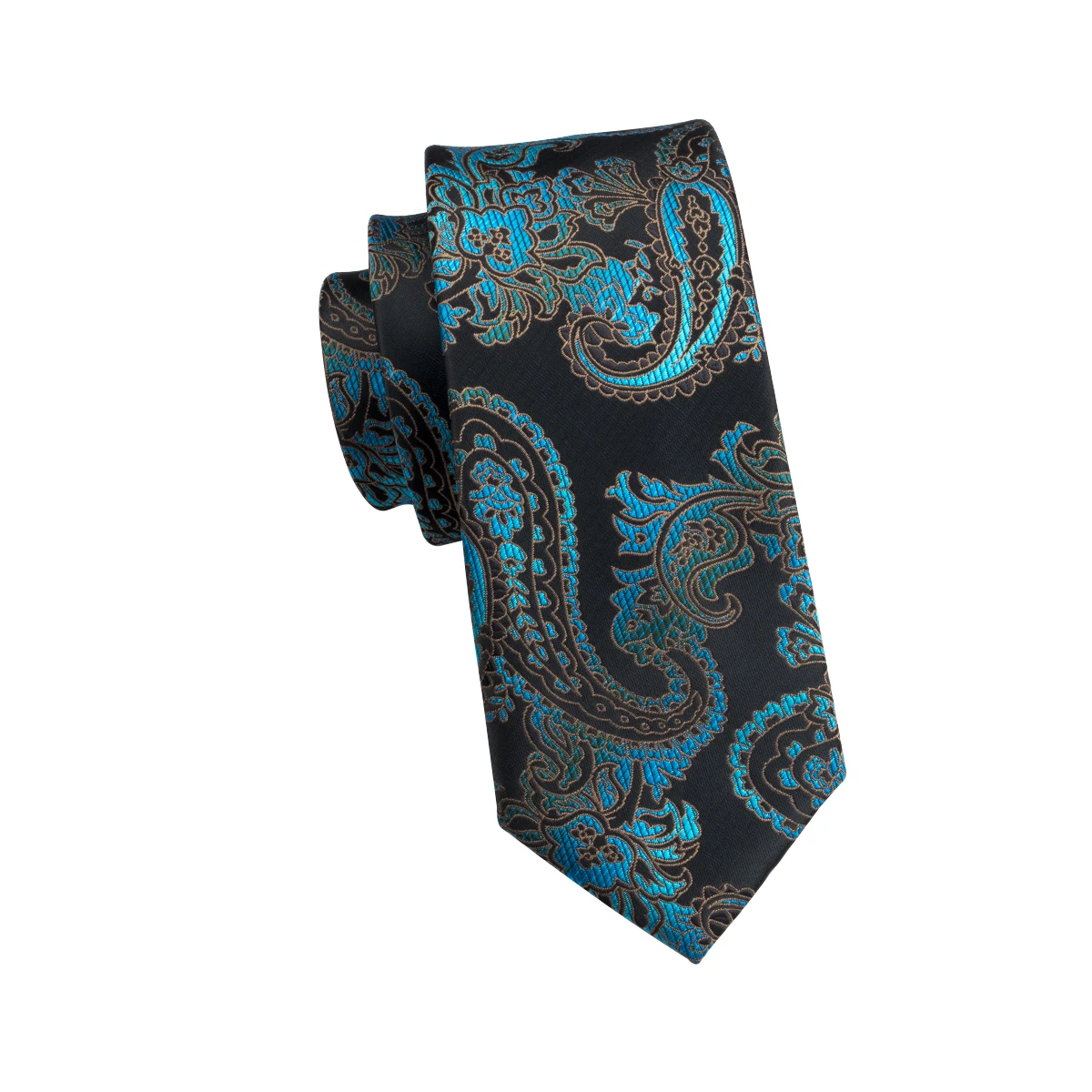 SN-1692, Hi-Tie, черный, синий, Пейсли, мужской галстук, формальный стиль, Шелковый, жаккардовый, тканый галстук, карман, квадратные запонки, набор для бизнеса, вечерние