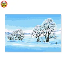 Живопись по номерам художественная краска по номерам гостиная декорированная зимняя снежная компьютерная иллюстрация Современная крутая звукопись по nu
