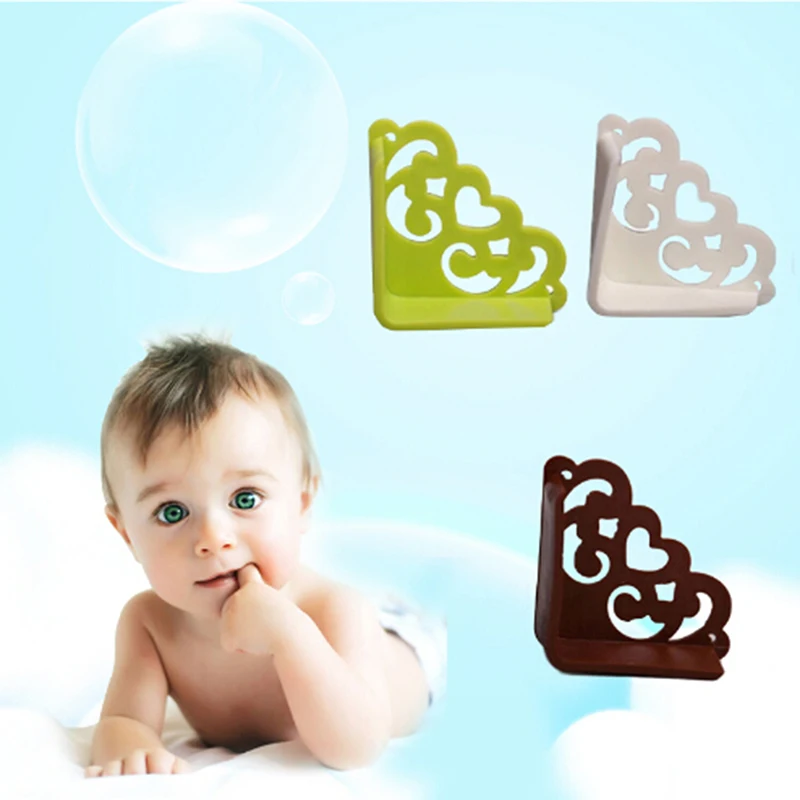 

4Pcs/Set Baby Safe Corner Protector Children Safety Edge Guards Hollow Out Flower Pattern Soft Baby Kids Table Desk Corner Guard