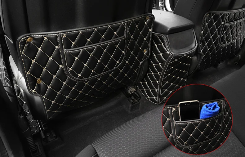 Для hyundai Elantra,, защита для сидений, защита заднего сиденья, защита от ударов, чехол для сиденья, автомобильные аксессуары - Цвет: Black