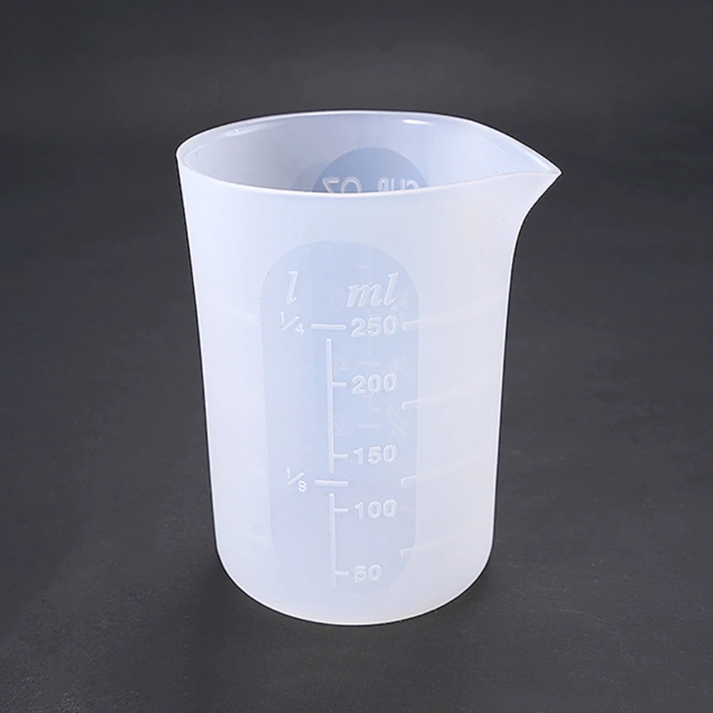

Silicone Resin Glue 250ml NEW Practical Tool Kitchen Handmade DIY Cake Baking Transparent Measuring Cup Measuring Jugs