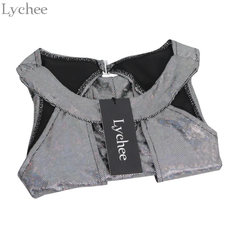 Lychee Harajuku панк летнее Сексуальное Женское боди голографическое лазерное открытое без рукавов