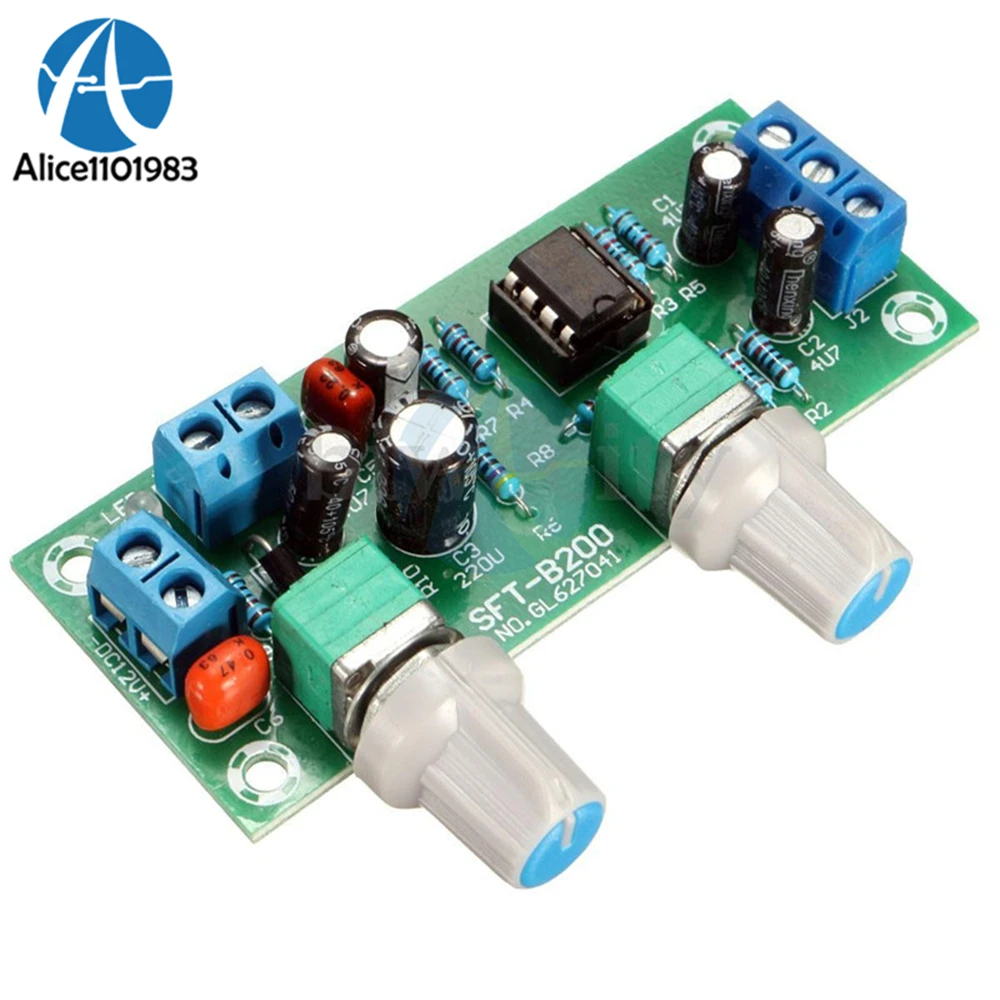 AC 12V-15V Low-pass Filter NE5532 Bass Board Subwoofer out Pre-Amplifier Board 