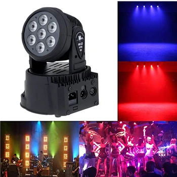 

Rotating RGBW LED Stage Light Moving Head Beam Party Disco Light DMX-512 Led Dj Christmas Sound Active Stage Light Effect Lamp