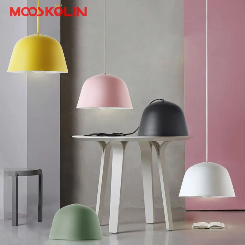 

Nordic Scandinavian LED Pendant Lights Minimalism Aluminum E27 Pendant Lamp For Kitchen Bar Counter Restaurant Hanging Lighting