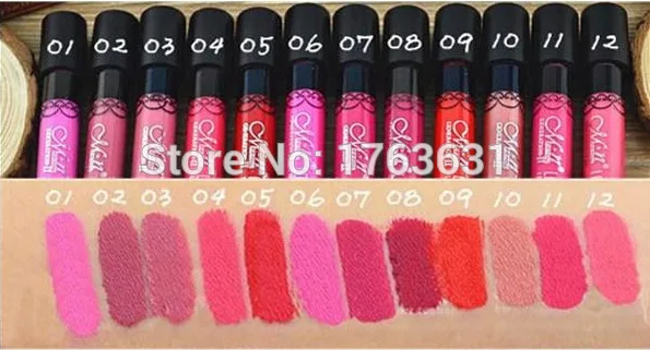 200 шт. Penjualan panas матовый блеск для губ beludru kualitas tinggi tahan air tahan lama lipgloss Warna seksi mc lipstik бесплатно