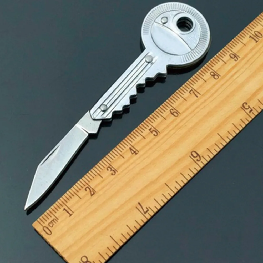 Mini Key Knife Fold Key Pocket Knife Key Chain Knife Peeler Portable Camping Key Ring Knife Tool