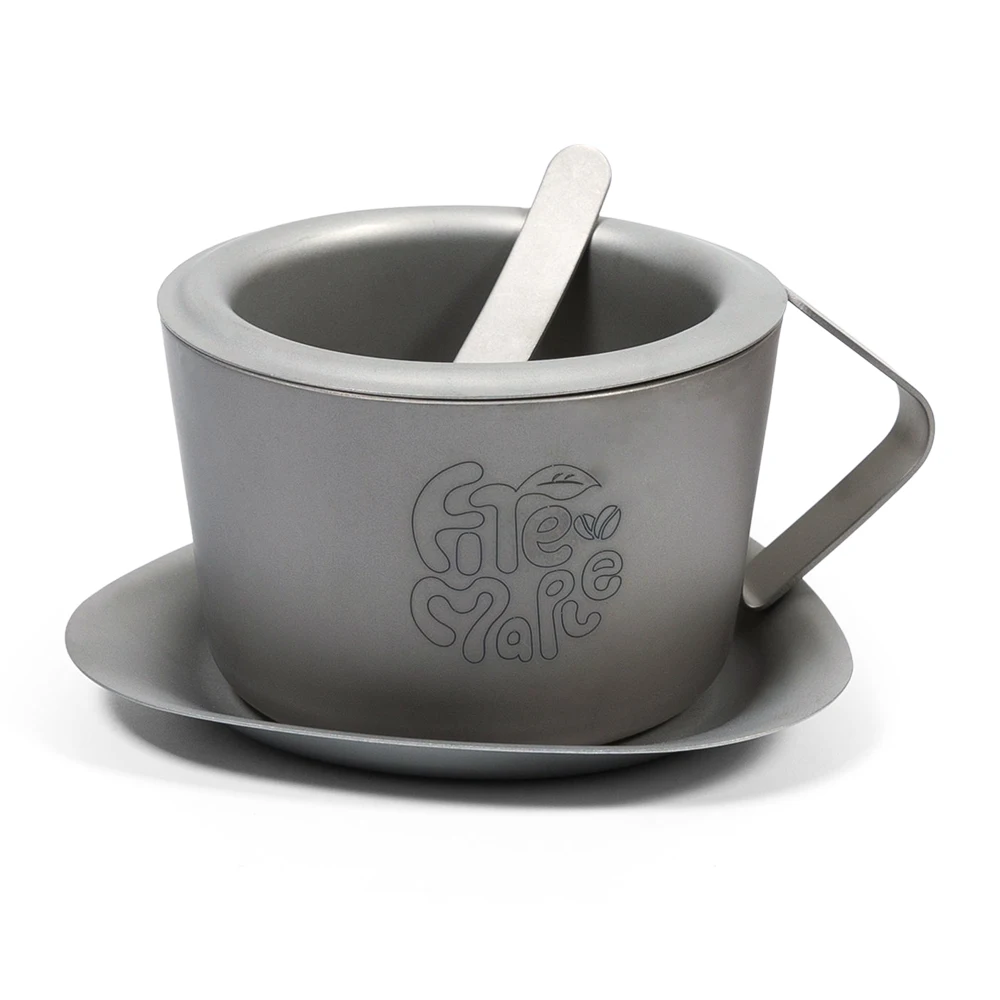 

200ml Titanium Double-Walled Ultralight Coffee Cup Camping Tableware Water Cup Cookware Outdoor Camping Hiking Backpacking