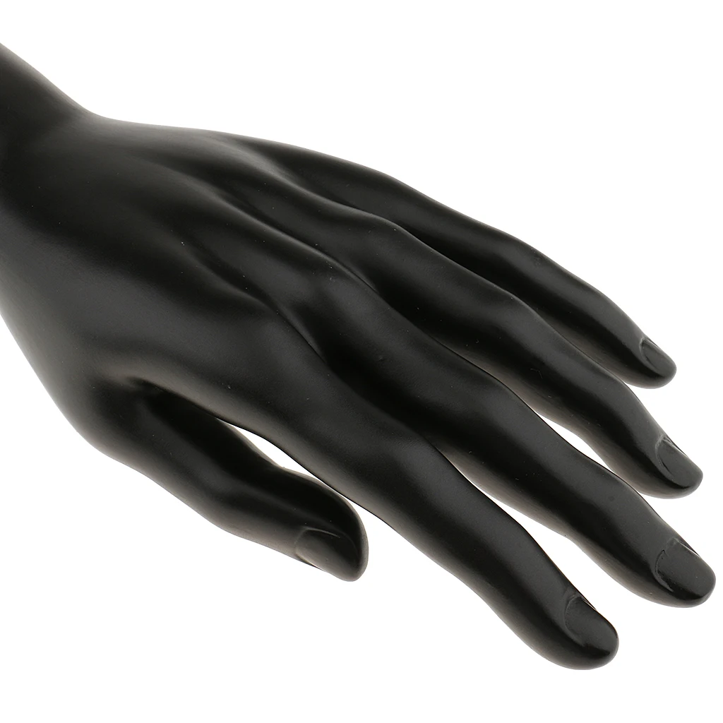 White 1 Pair Male Display Holder Mannequin Hand Jewelry Ring Bracelet Stand Rack