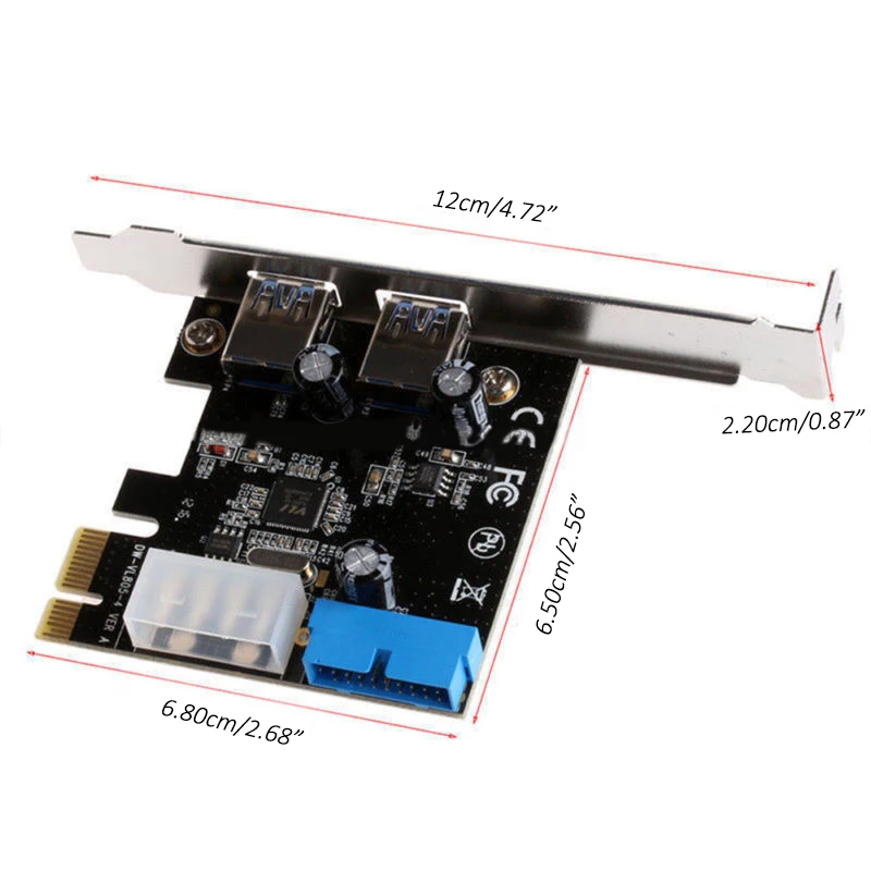 PCI Express USB 3 0 2 порта передняя панель с 4 контактной и 20 картой управления адаптером