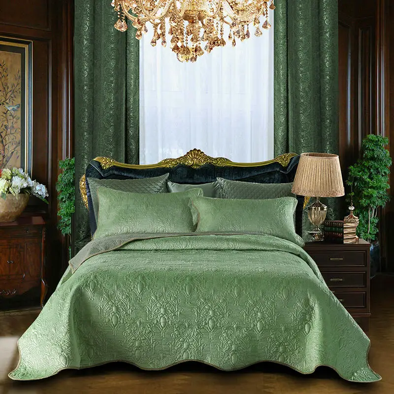 

Fleece Bed Spread Coffee Gold Quilted Bed set Blanket Bed Sofa cover set bedspread colchas para cama cubrecama couvre lit