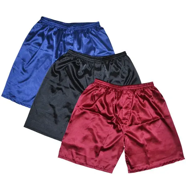 Tony& Candice 3 шт./лот мужские атласные шелковые боксеры пижамы Короткие брюки шорты комбо комплект нижнего белья пижамы для мужчин сна - Цвет: a set