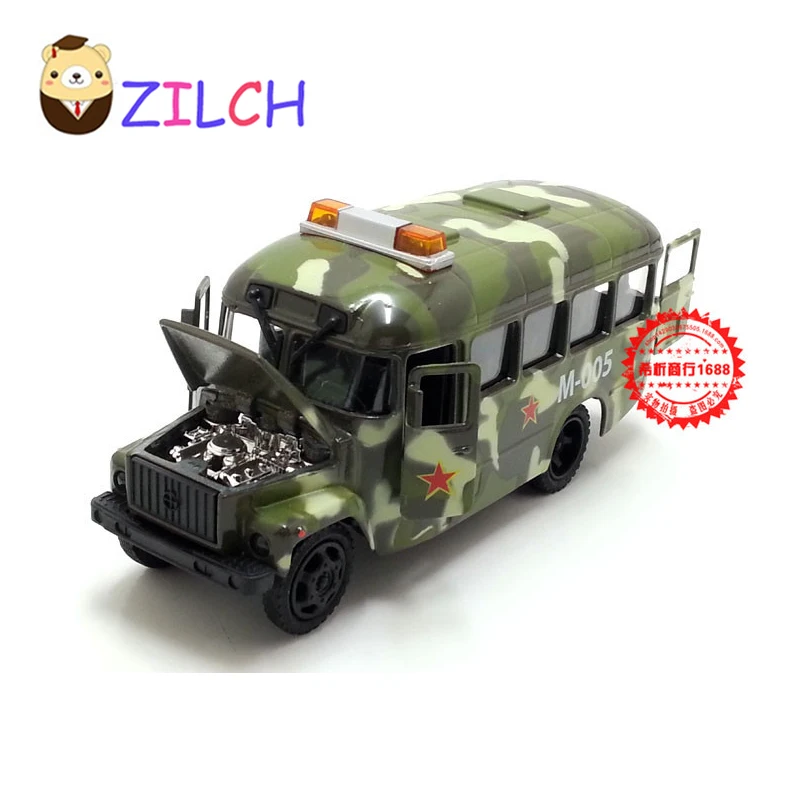 

1:43 High imitation ETI Russian military emergency alloy car models in original box pull back muical flashing toy for children