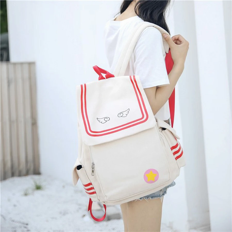 

Kawaii Magic Card Girl Sakura Women Backpack Large Quality School Bag Rucksack For Teen Girl Cartoon Travel Bag Mochila Rucksack