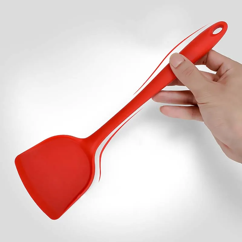 

1Pc Kitchen Utensil Turners Spatula Heat Resistant Integrate Handle Silicone Spoon Scraper Pan Spatula Cake Kitchen Cooking Tool