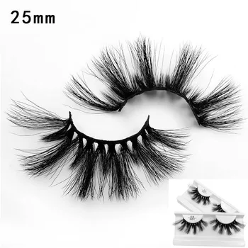 

100% Mink Eyelashes False Eyelashes Crisscross Natural Fake lashes Length 25mm Makeup 3D Mink Lashes Extension Eyelash Beauty