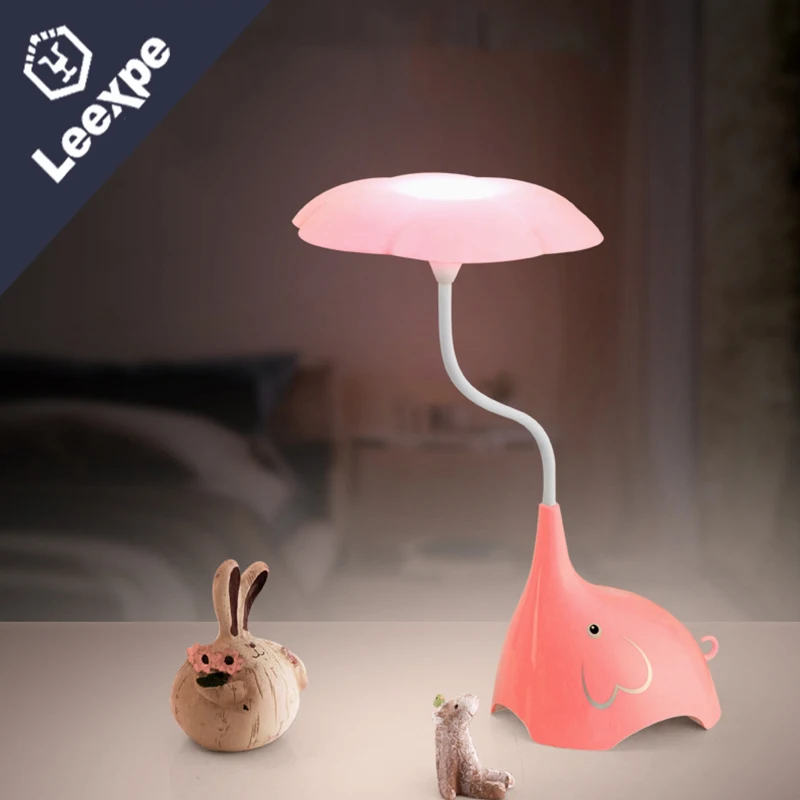 Small elephant lights touch dimming creative plug the sleep rechargeable lamp Soft eye protection three brightness mode | Освещение
