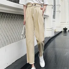 Женские джинсы, модные брендовые летние широкие хлопковые повседневные джинсы с эластичной резинкой на талии, женские свободные прямые широкие брюки, женские джинсы