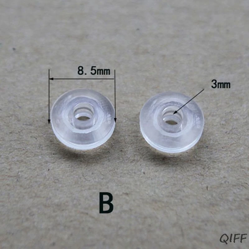 

10Pcs Comfort Pads for Clip On Earrings Anti-Pain Silicone Earring Ring Cushion