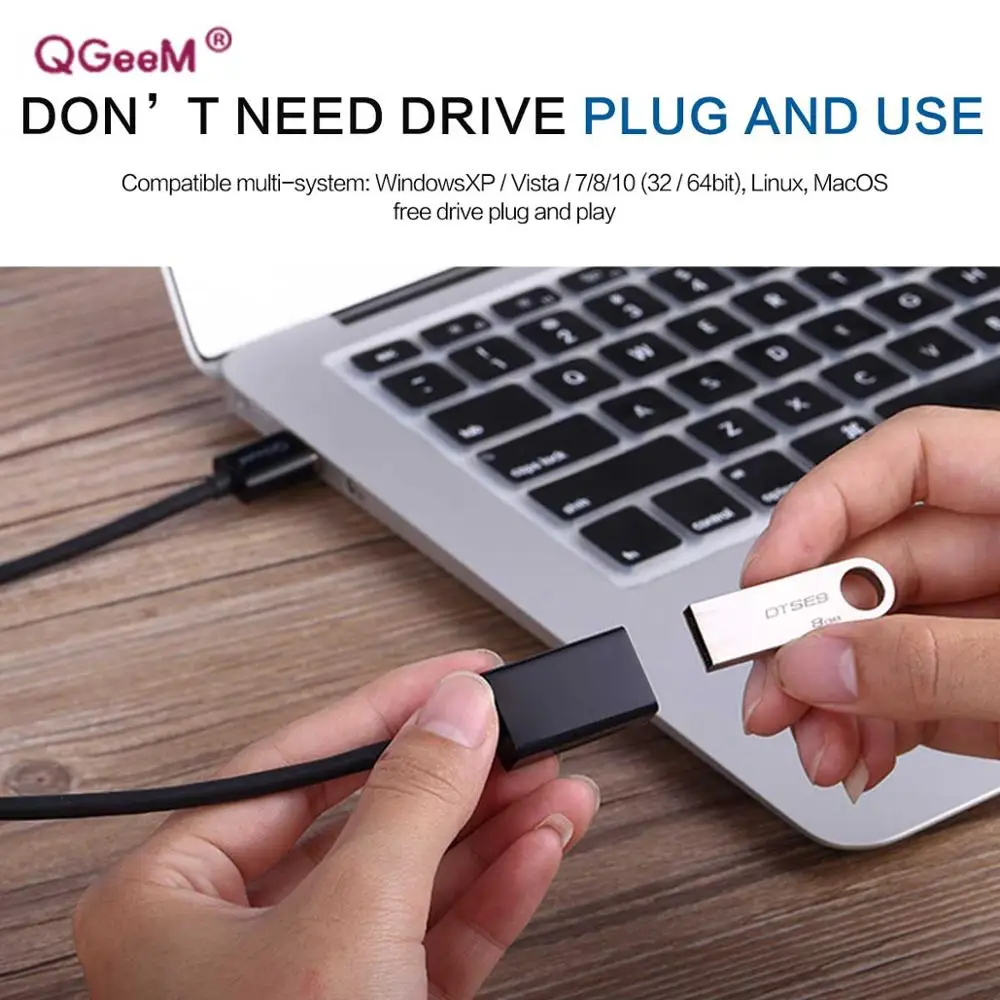 QGeeM USB кабель удлинитель Супер Скоростной 3 0 папа мама 1 м 2 Синхронизация данных