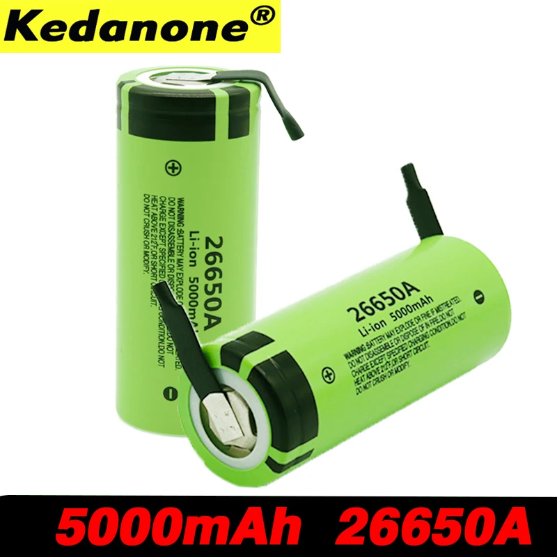100% Оригинальный аккумулятор для Panasonic 26650A 3 7 V 5000 mAh высокой емкости 26650