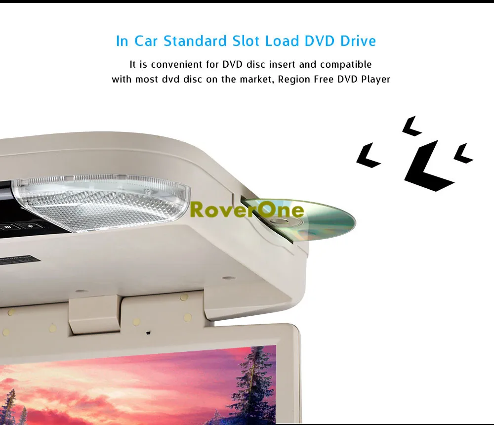 15,6 ''HD плеер с высоким разрешением, рекламные шины, верхний экран, потолочный монитор с креплением на крышу, мультимедийный DVD 1080 P USB, SD, HDMI MP5