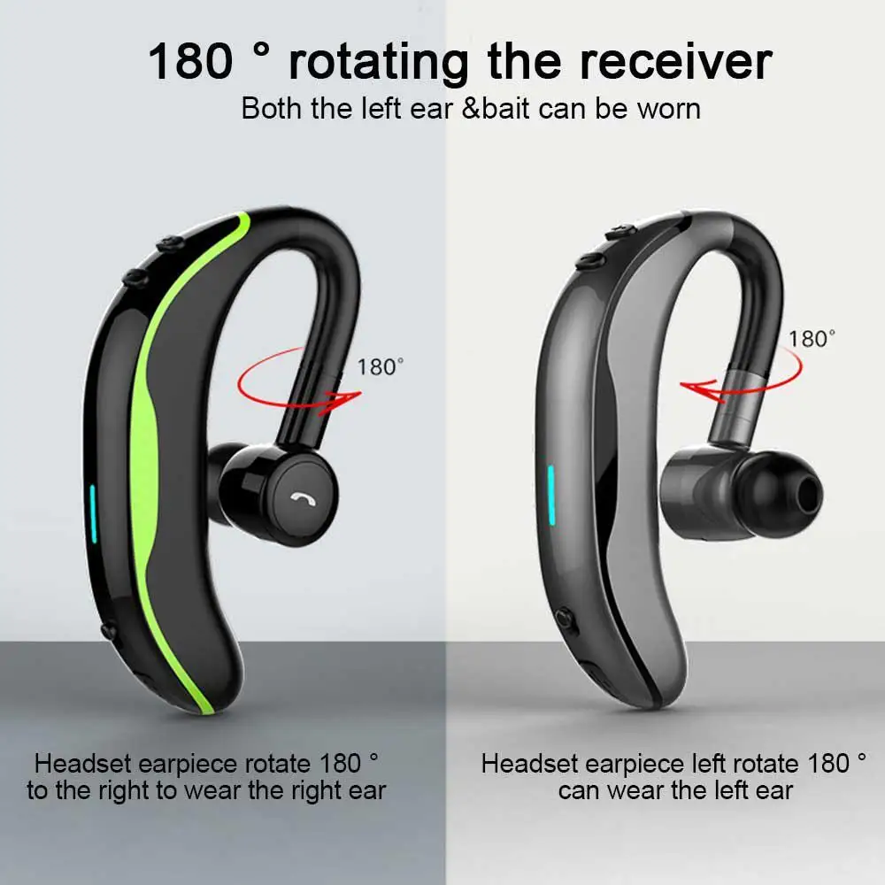 

Business Bluetooth Headset Wireless Handsfree Office Earphones Headphones With Mic Voice Control for Driving Work Business Trave