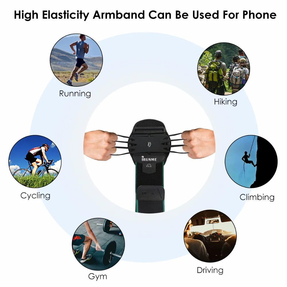 Gym running armband for iPhone X 8 7 waterproof case arm with outdoor fitness equipment wrist bag for 4 to 6 inch mobile phone-11
