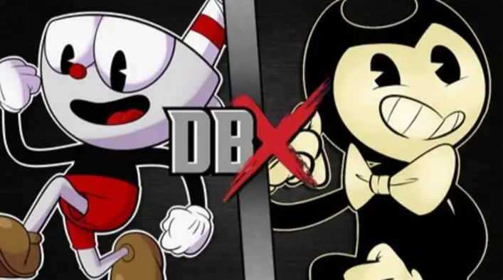 

hand made Brand painting pop art Cuphead vs Bendy DBX on canvas good for decorate house