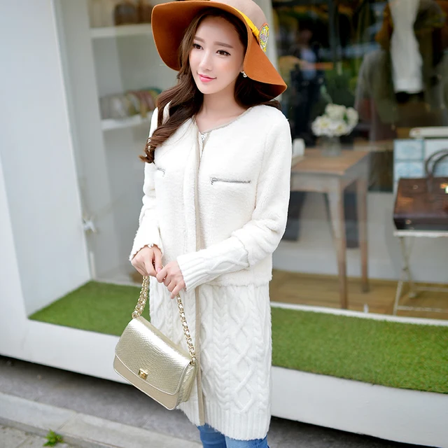 Best price at $204 Cheap Original 2016 Brand Women's Winter Coat Plus Size Ukraine Slim Brief Elegant Beige White Knitted Patches Parka Women Wholesale